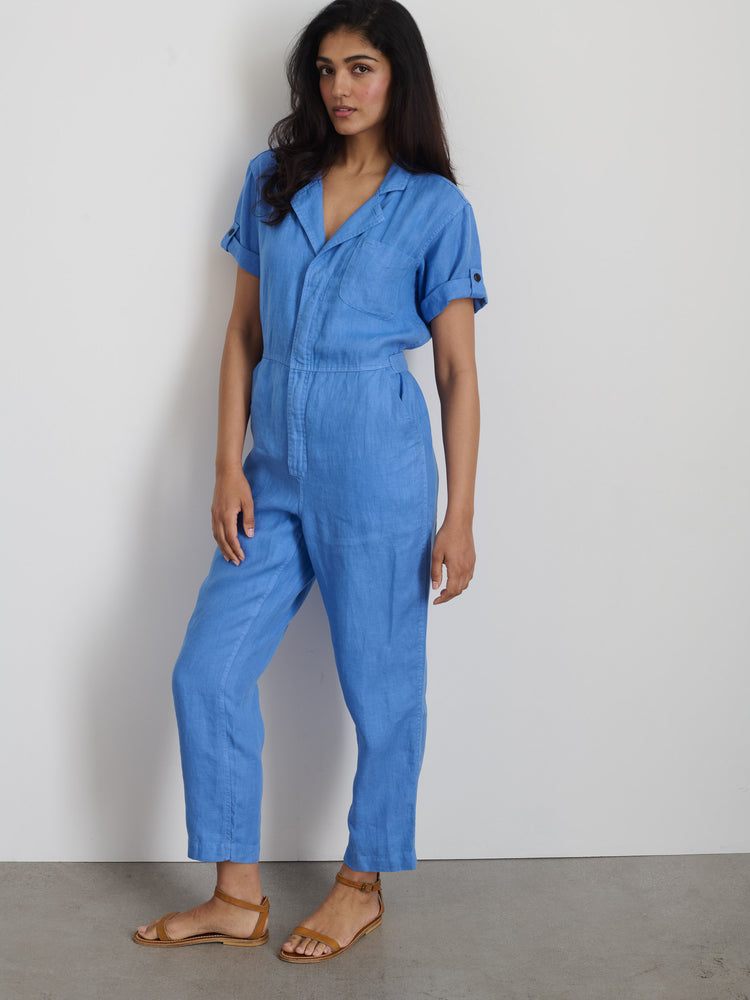 Alex Mill Jumpsuit In Linen French Blue