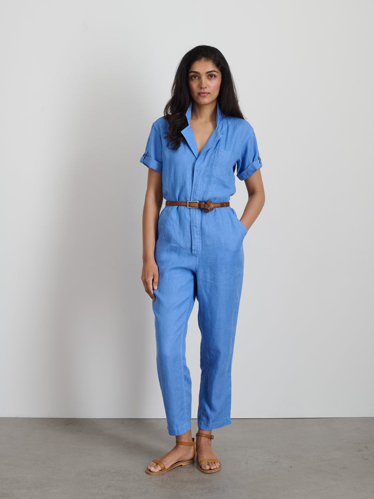 Alex Mill Jumpsuit In Linen French Blue