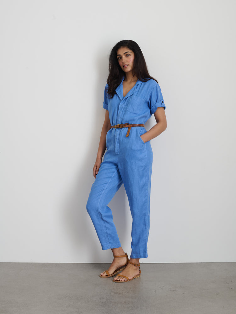 Alex Mill Jumpsuit In Linen French Blue
