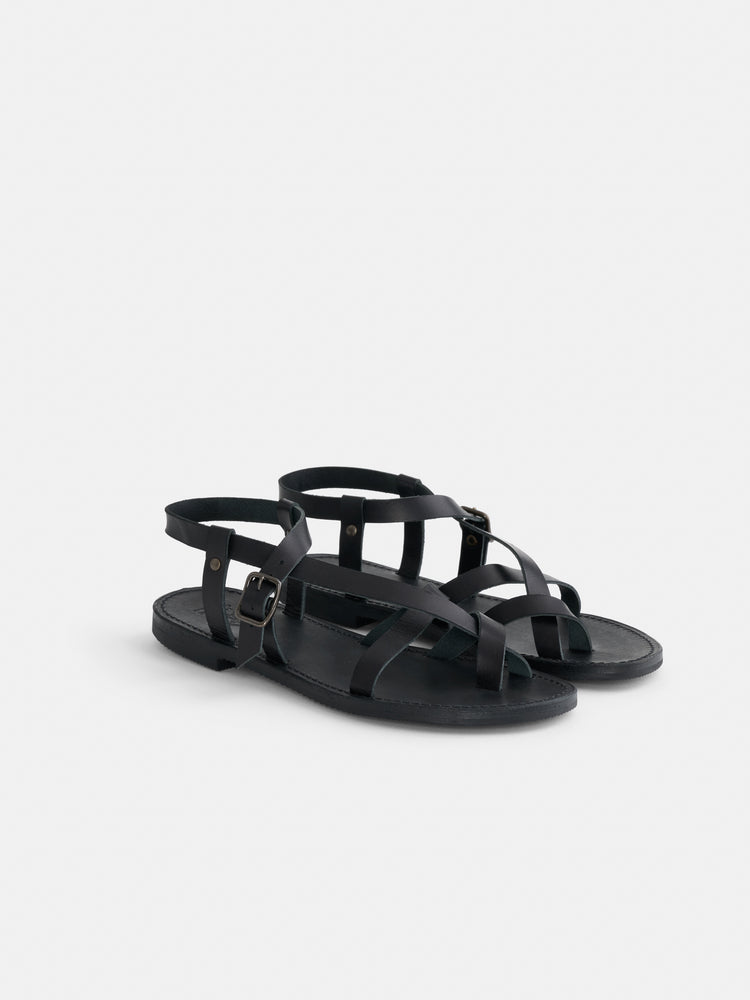 alex mill La Botte Gardiane Croisette Sandal Black