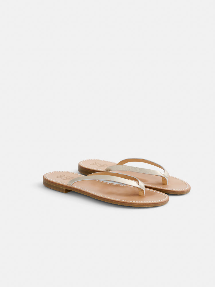 alex mill La Botte Gardiane Flip Flop Champagne