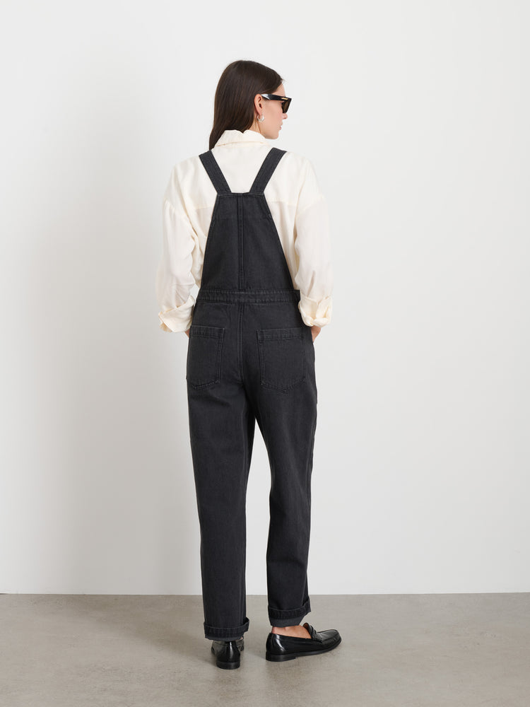 Alex Mill Lili Overall In Black Denim