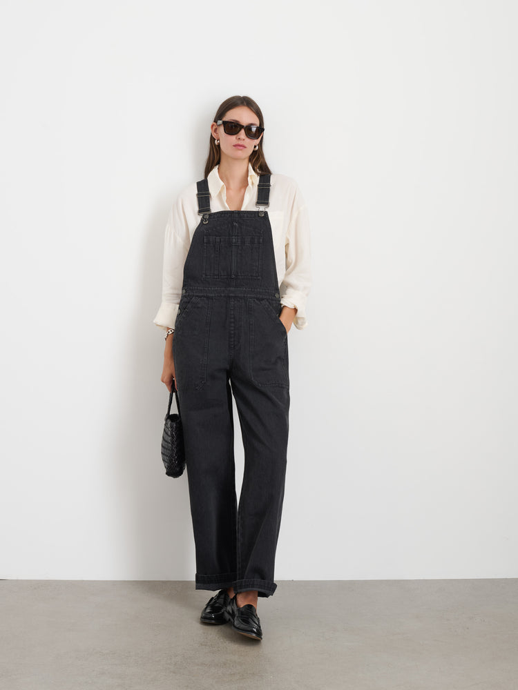 Alex Mill Lili Overall In Black Denim