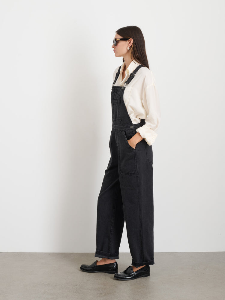 Alex Mill Lili Overall In Black Denim