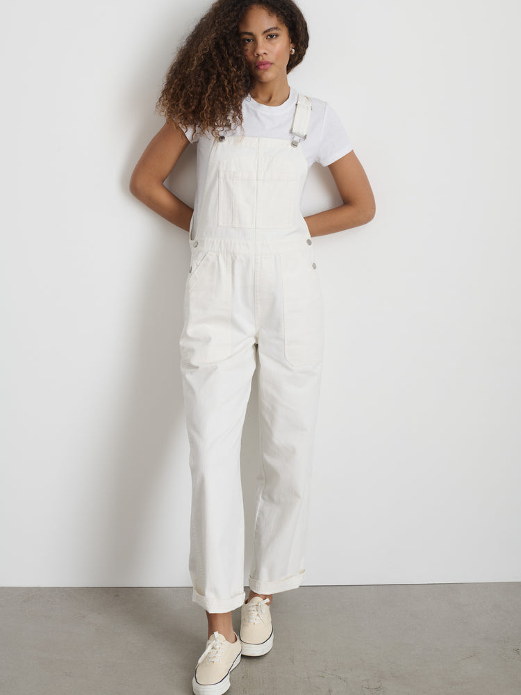 Alex Mill Lili Overall In White Denim White