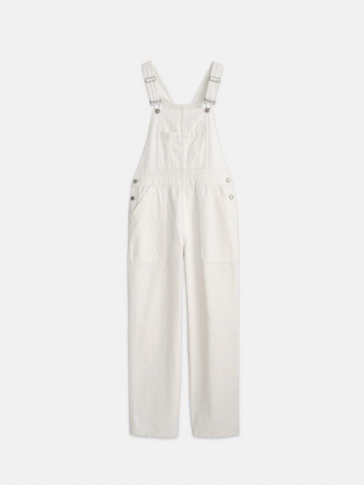 alex mill Lili Overall in White Denim White