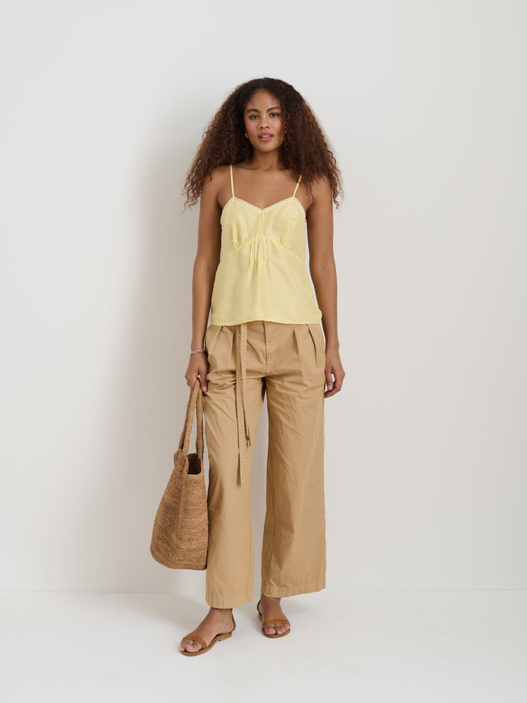 Alex Mill Lilly Cami In Washed Silk Butter