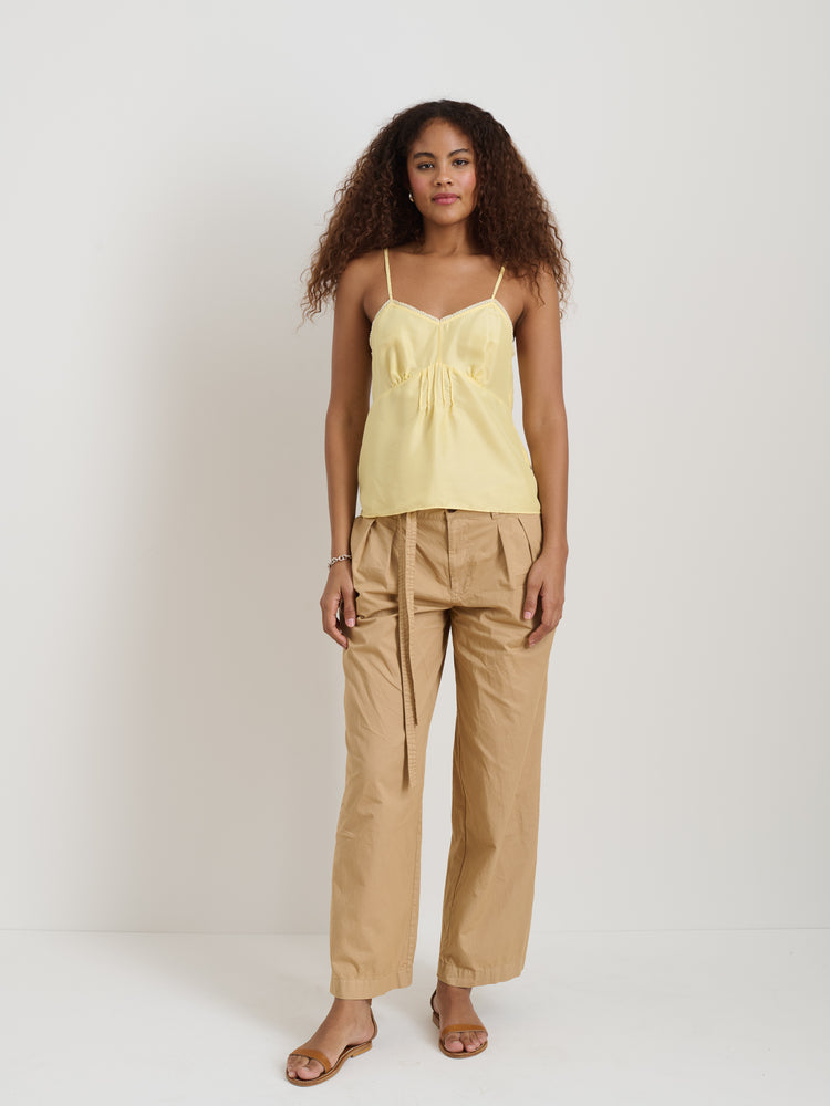 Alex Mill Lilly Cami In Washed Silk Butter