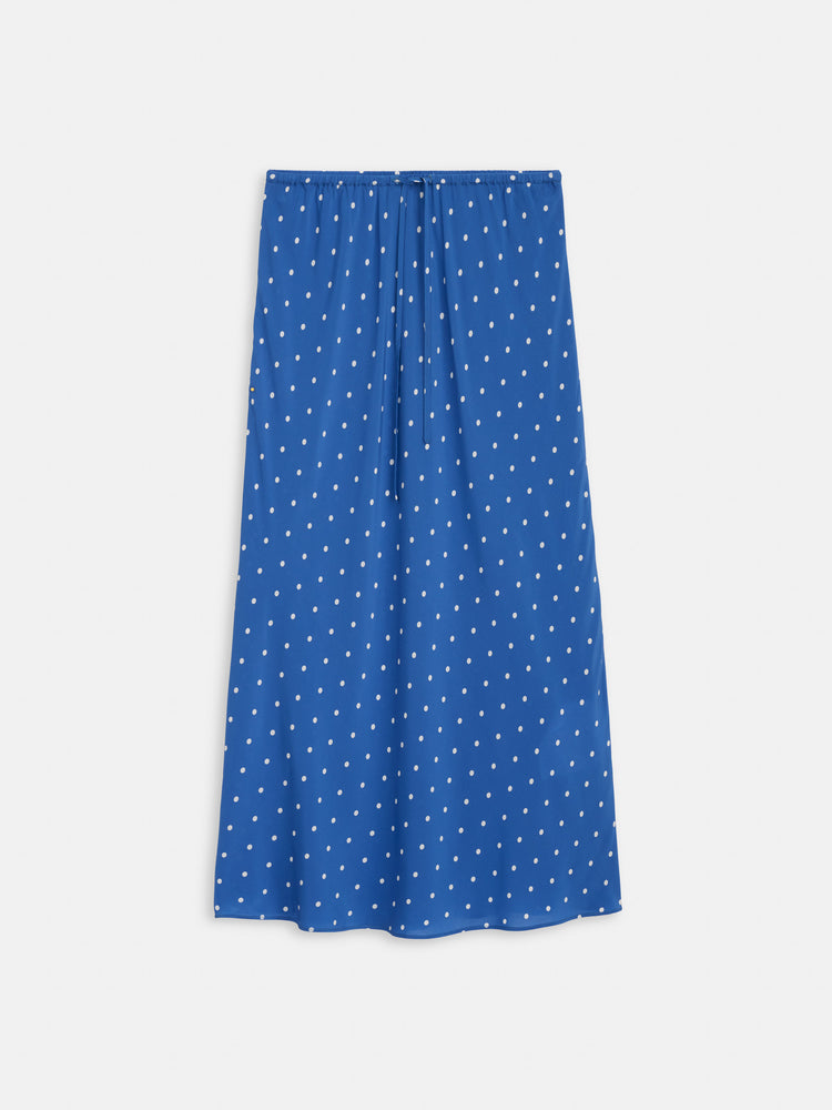 alex mill Lilly Slip Skirt In Dot Blue/White
