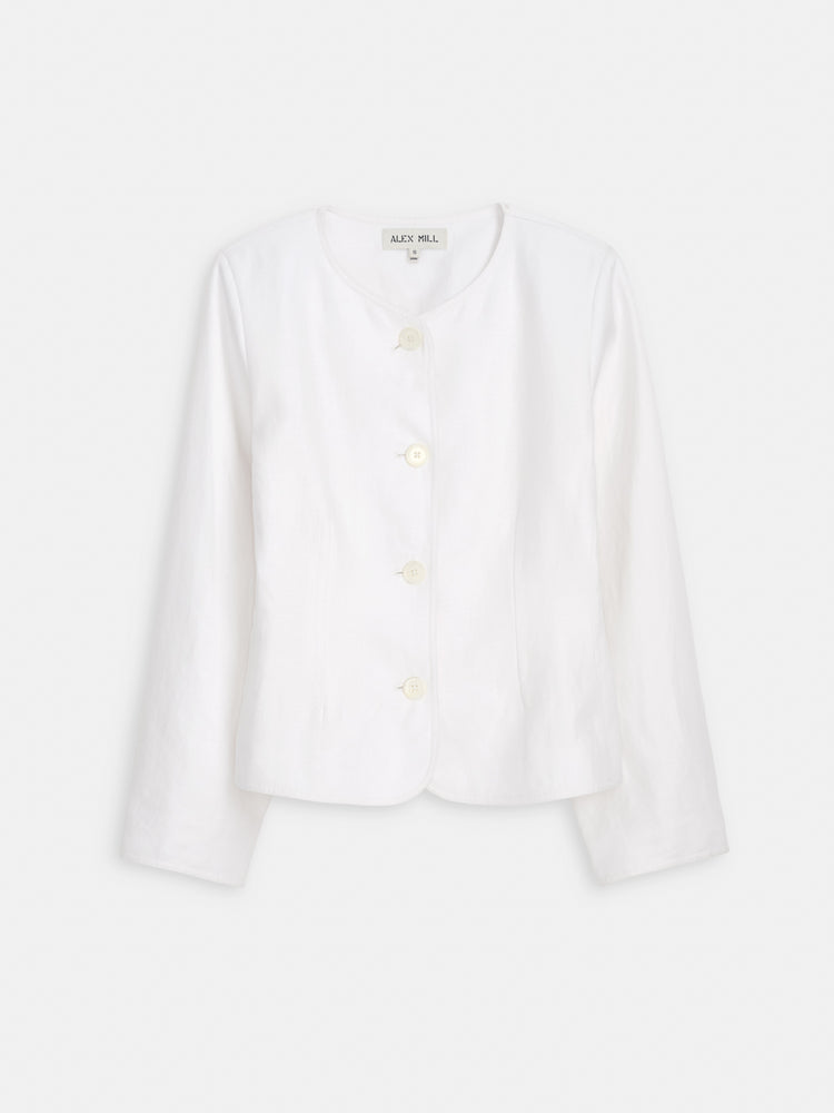 alex mill Luna Jacket In Linen Off White