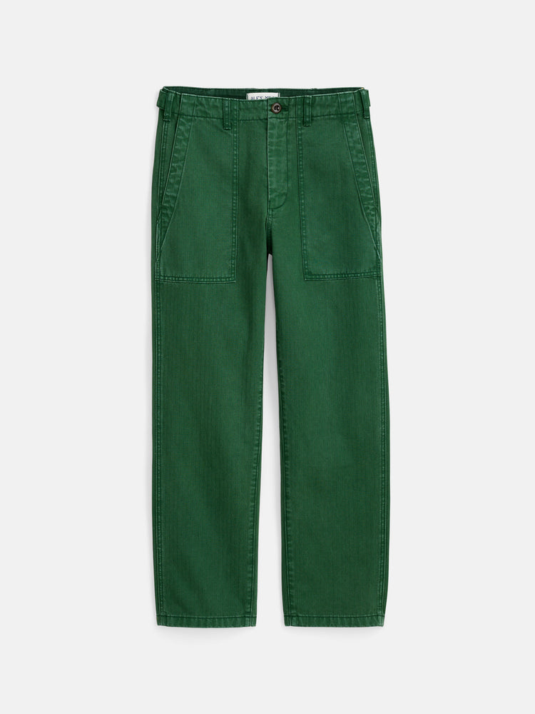 alex mill Neil Pant in Herringbone Emerald