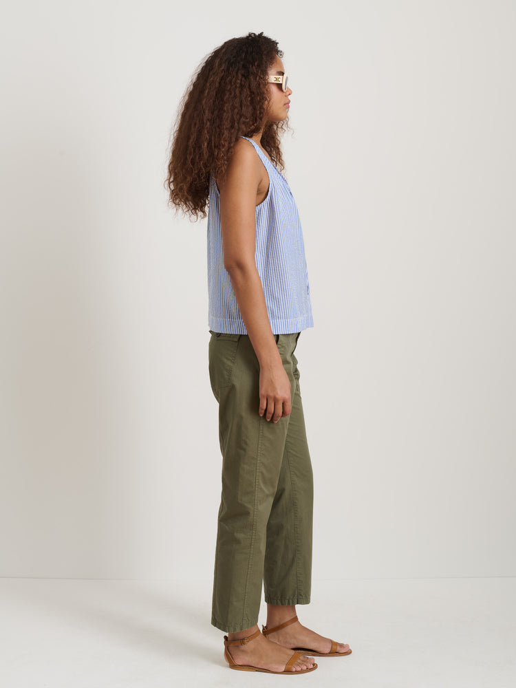 Alex Mill Neil Pant In Summer Twill Faded Olive