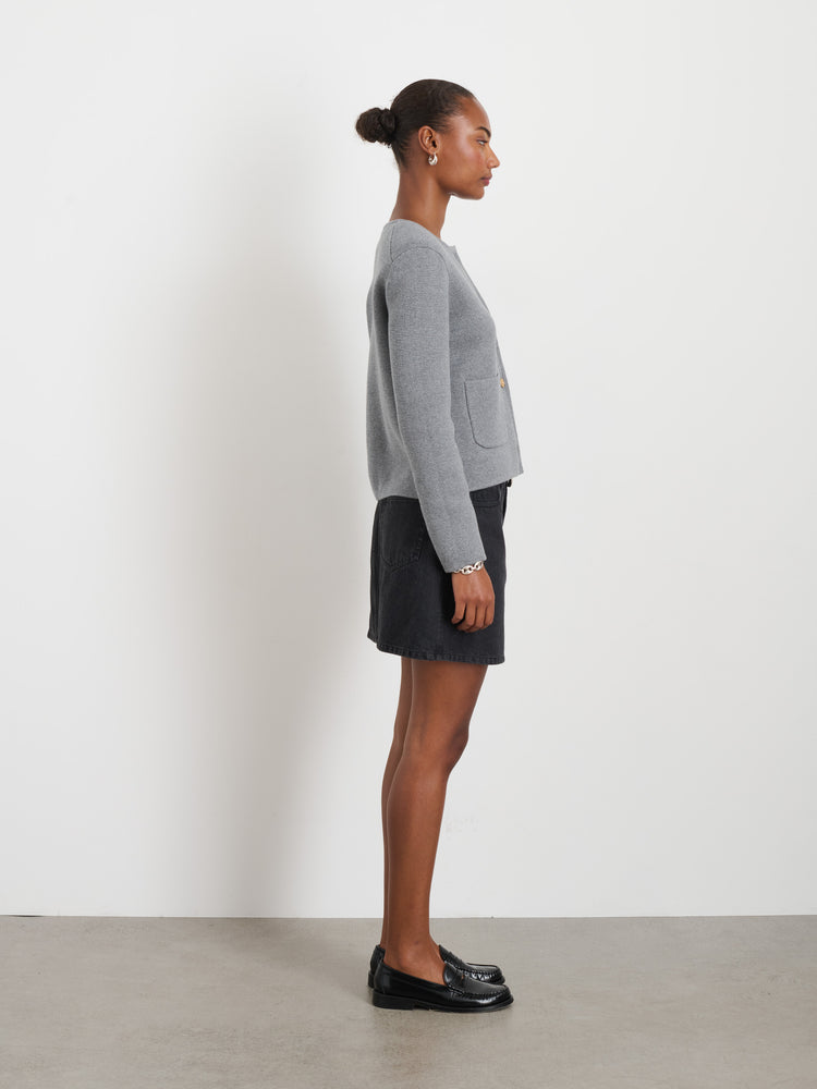 Alex Mill Paris Sweater Jacket Grey Shadow