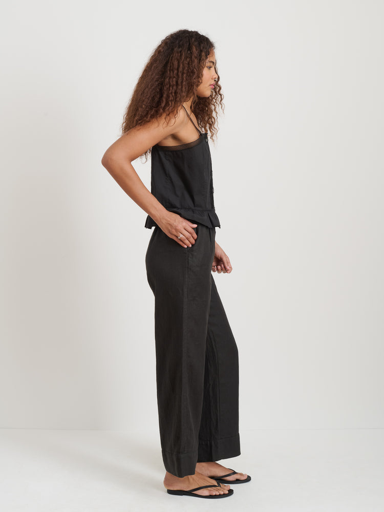 Alex Mill Riley Pant In Linen Black