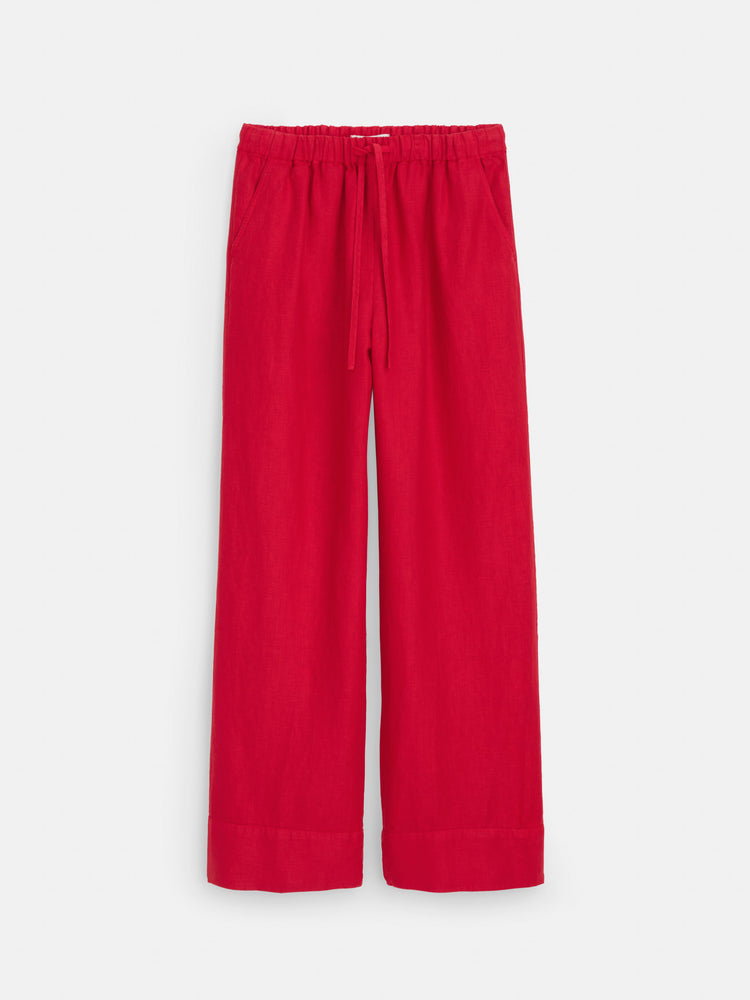 alex mill Riley Pant In Linen Crimson