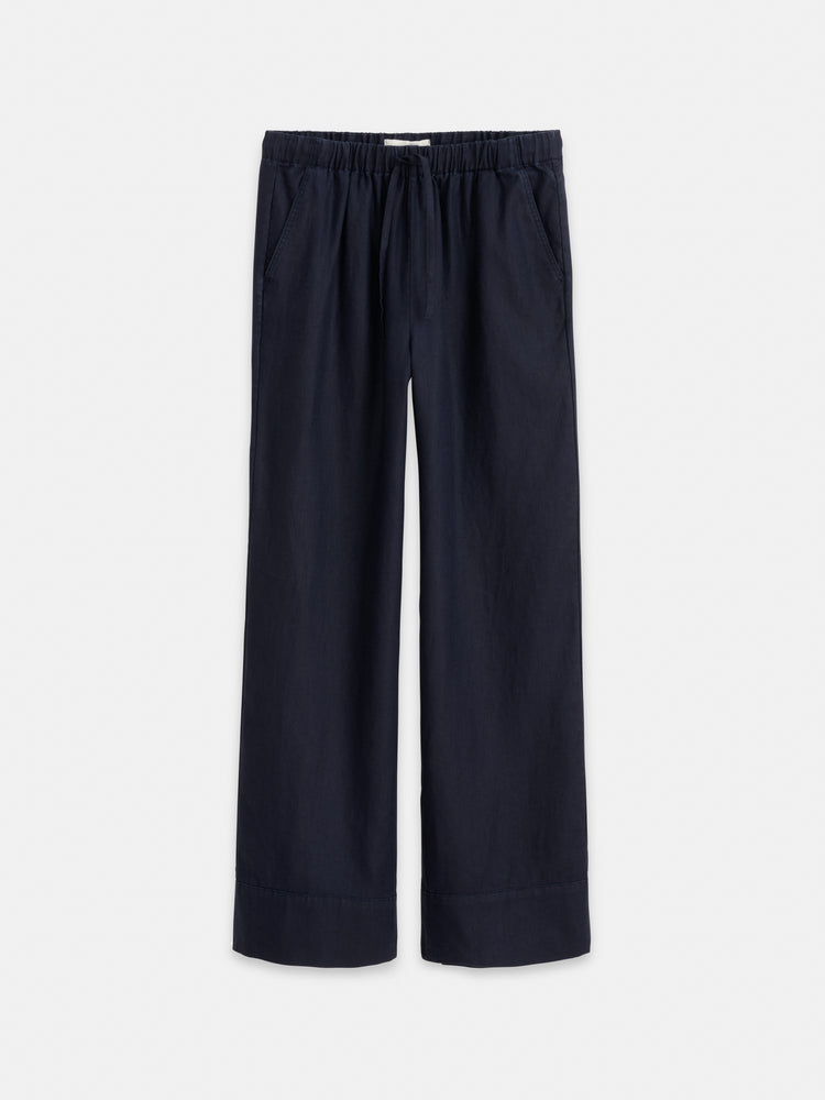 alex mill Riley Pant In Linen Dark Navy