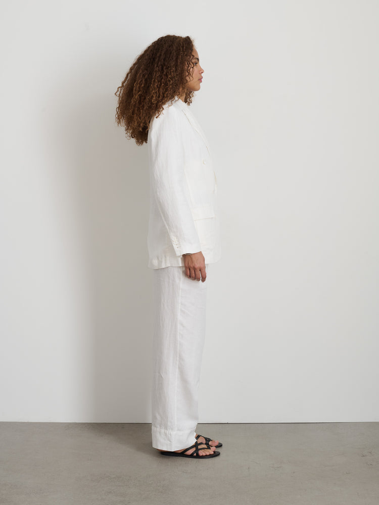 Alex Mill Riley Pant In Linen Off White