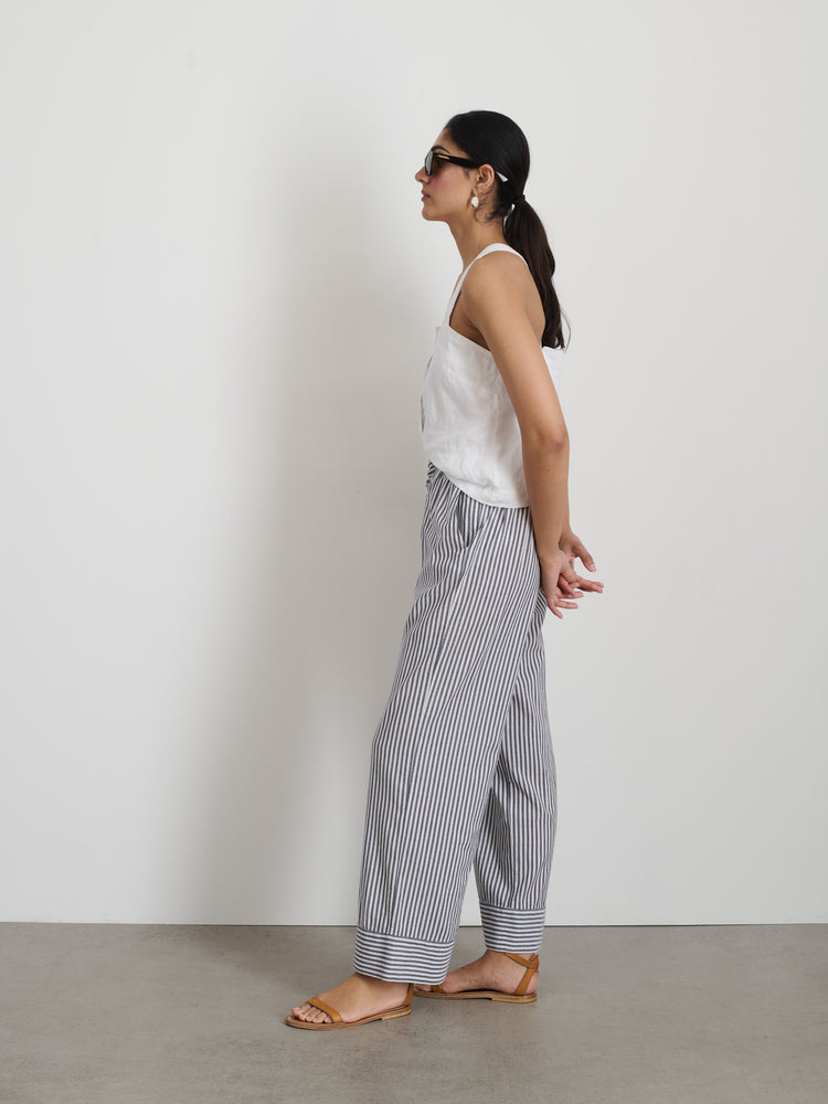 Alex Mill Riley Pant In Stripe Blue/White