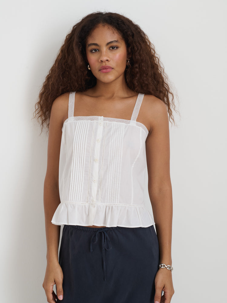 Alex Mill Ruby Cami In Cotton White
