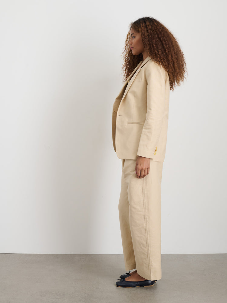 Alex Mill Soho Blazer In Cotton Linen Tan