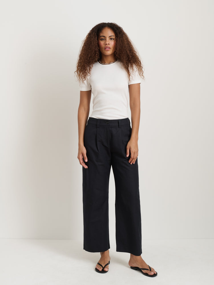Alex Mill Soho Pant In Cotton Linen Black