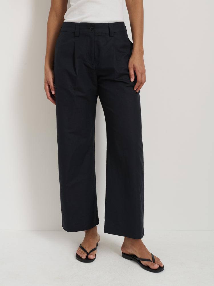 Alex Mill Soho Pant In Cotton Linen Black