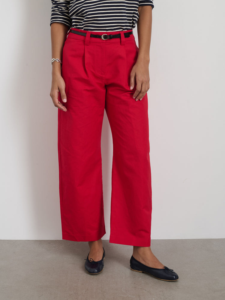 Alex Mill Soho Pant In Cotton Linen Crimson