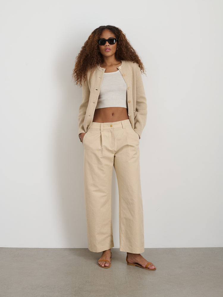 Alex Mill Soho Pant In Cotton Linen Tan