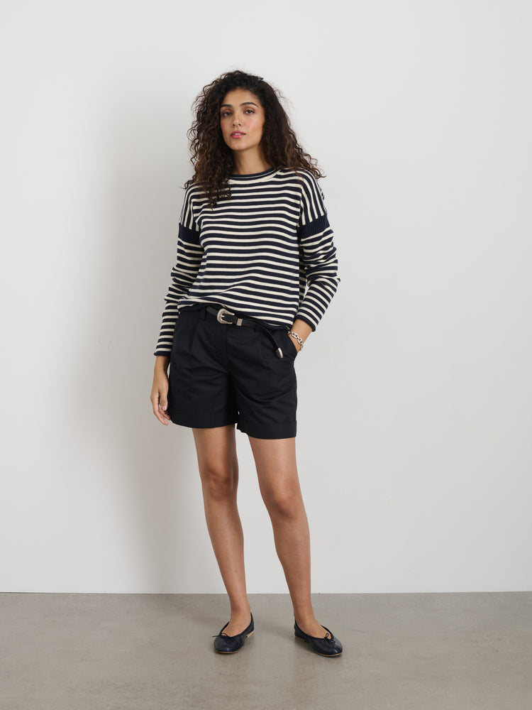 Alex Mill Soho Short In Cotton Linen Black