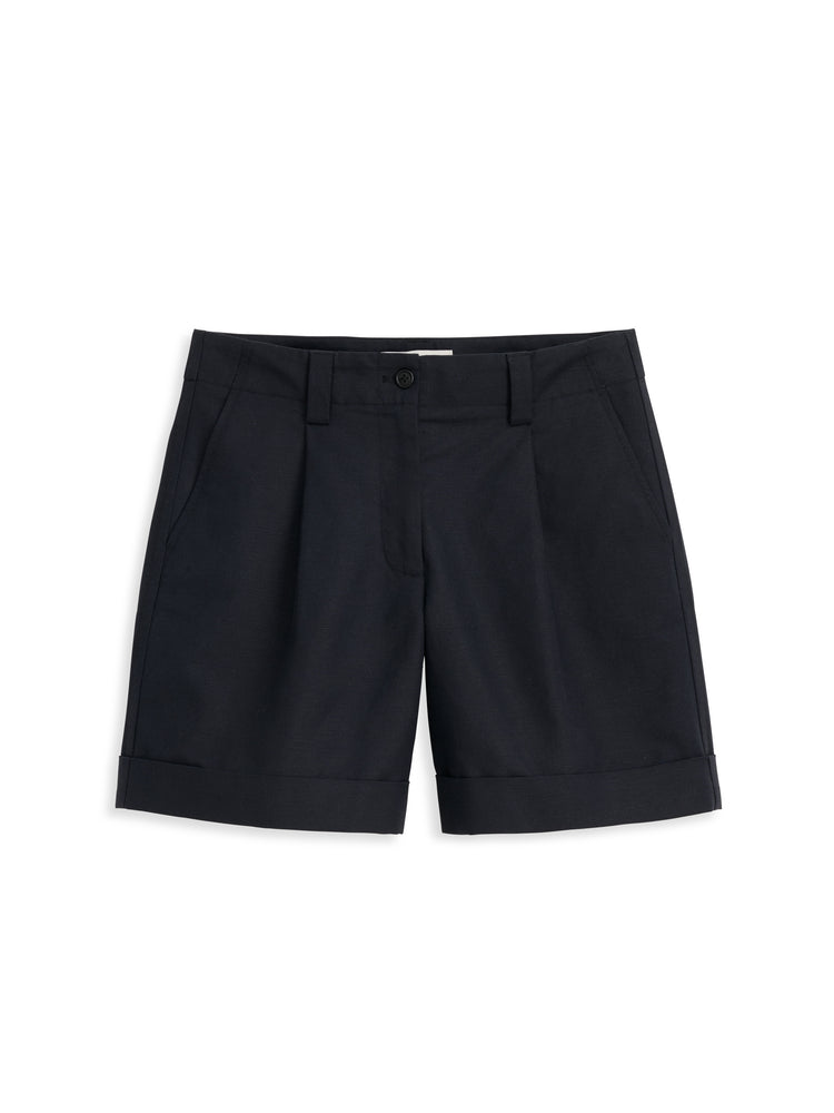 alex mill Soho Short In Cotton Linen Black