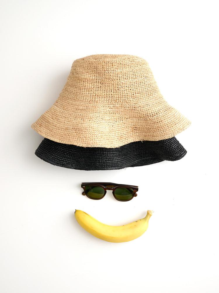 Alex Mill Straw Bucket Hat Black