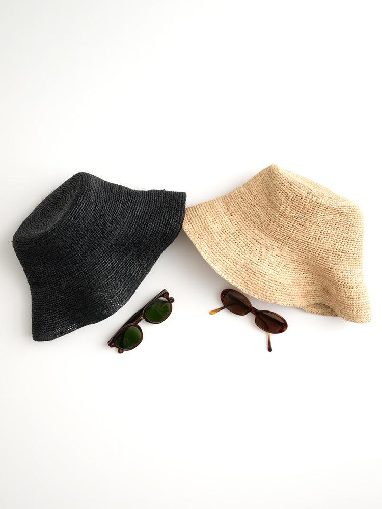 Alex Mill Straw Bucket Hat Black