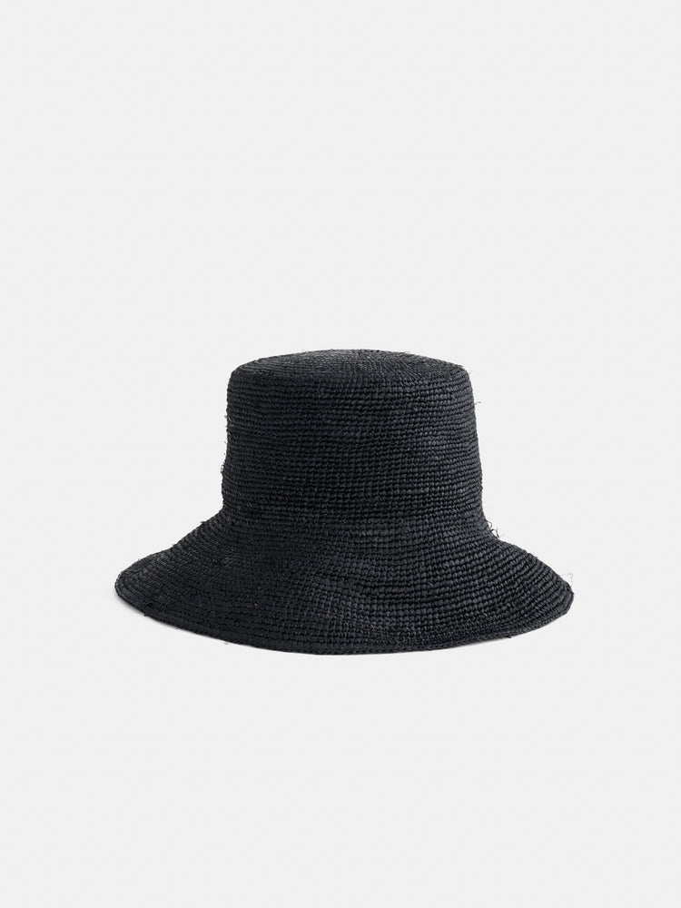 alex mill Straw Bucket Hat Black