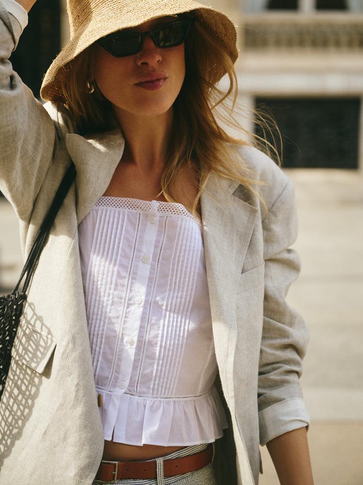 Alex Mill Straw Bucket Hat Natural