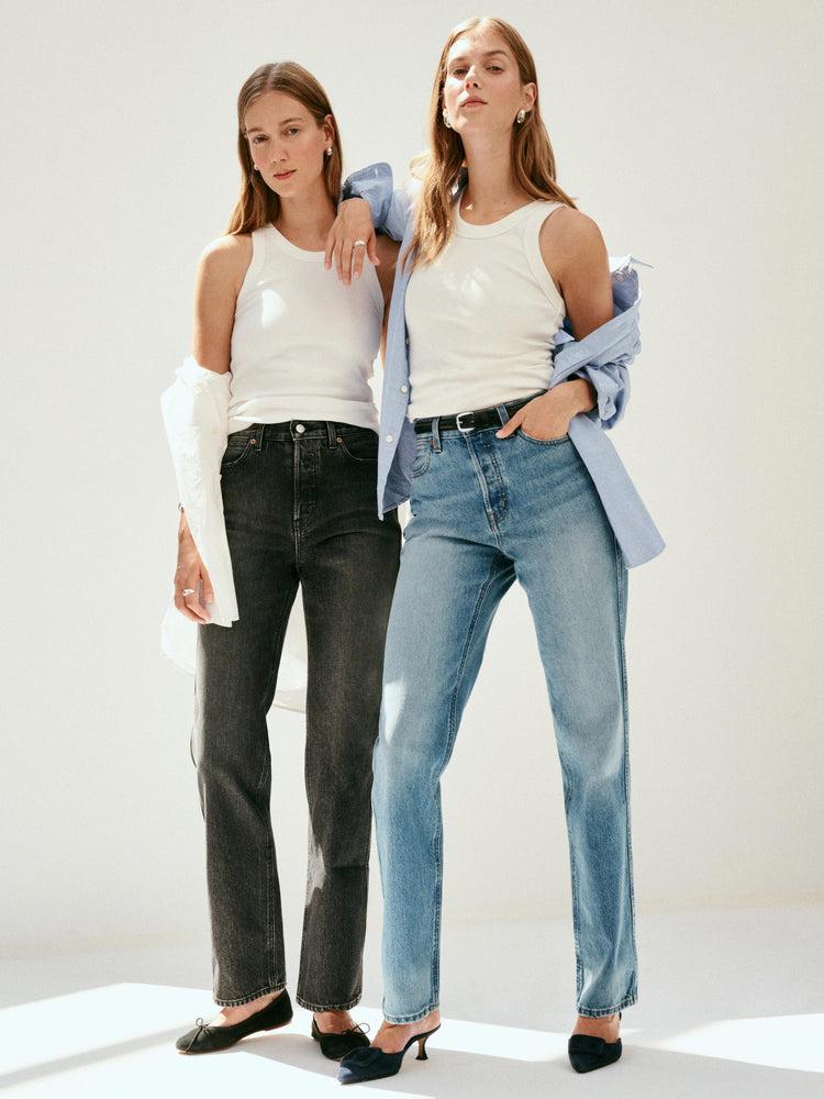 Alex Mill Carla High Rise Straight Jean Vintage Light Wash