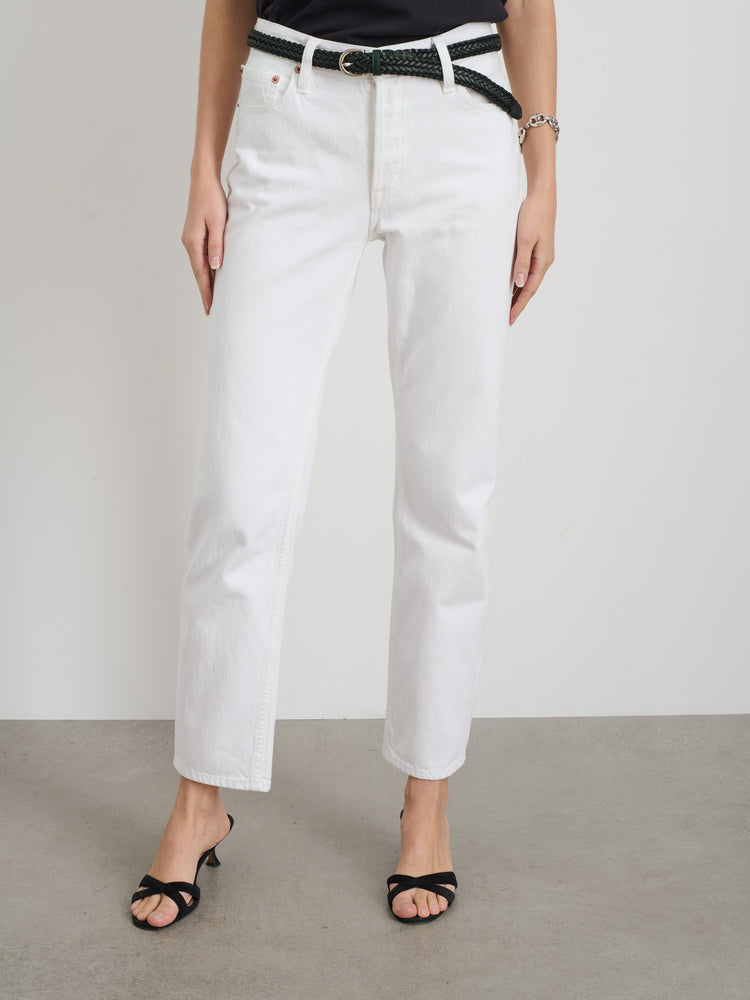 Alex Mill Jane Mid Rise Straight Jean Shiro White Wash