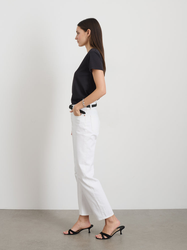 Alex Mill Jane Mid Rise Straight Jean Shiro White Wash
