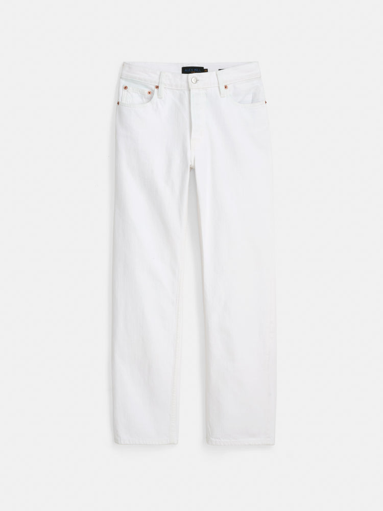 alex mill Jane Mid Rise Straight Jean Shiro White Wash