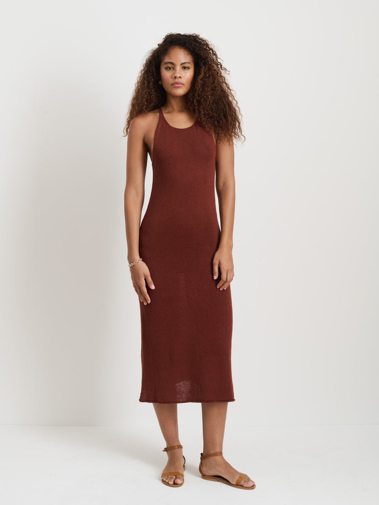Alex Mill Josie Tank Dress In Linen Cotton Sierra Brown