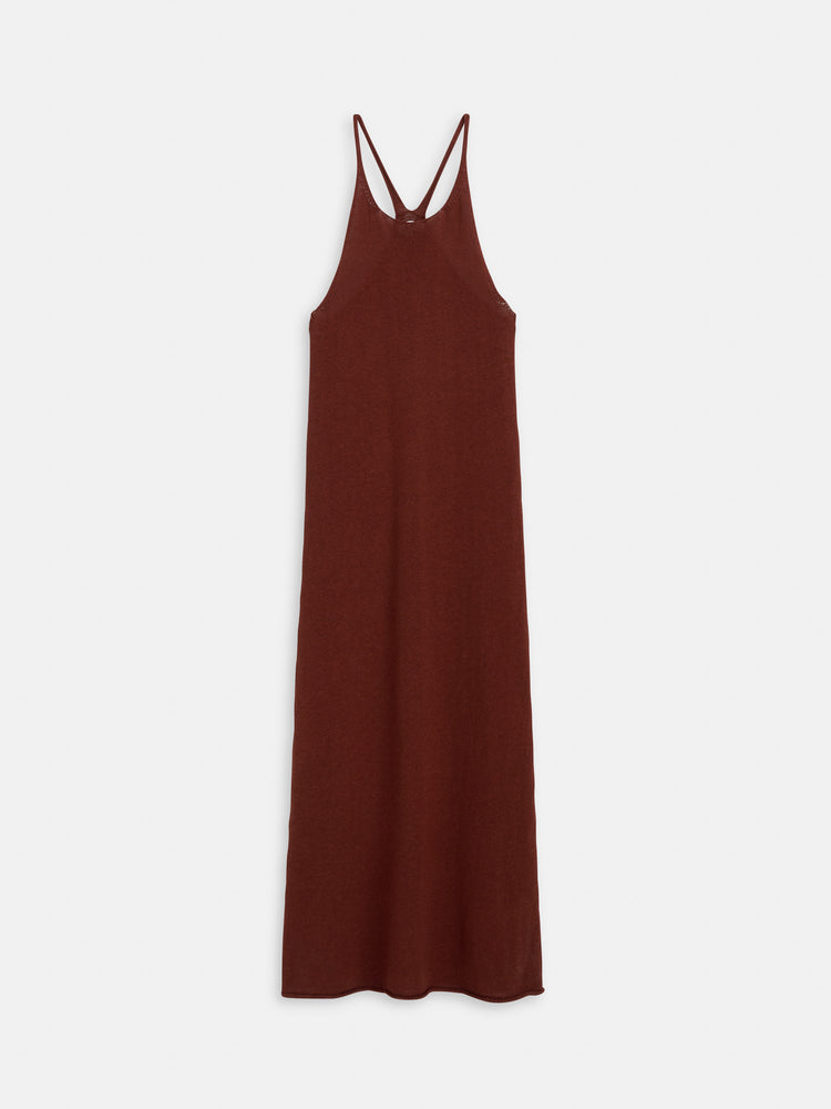 alex mill Josie Tank Dress In Linen Cotton Sierra Brown