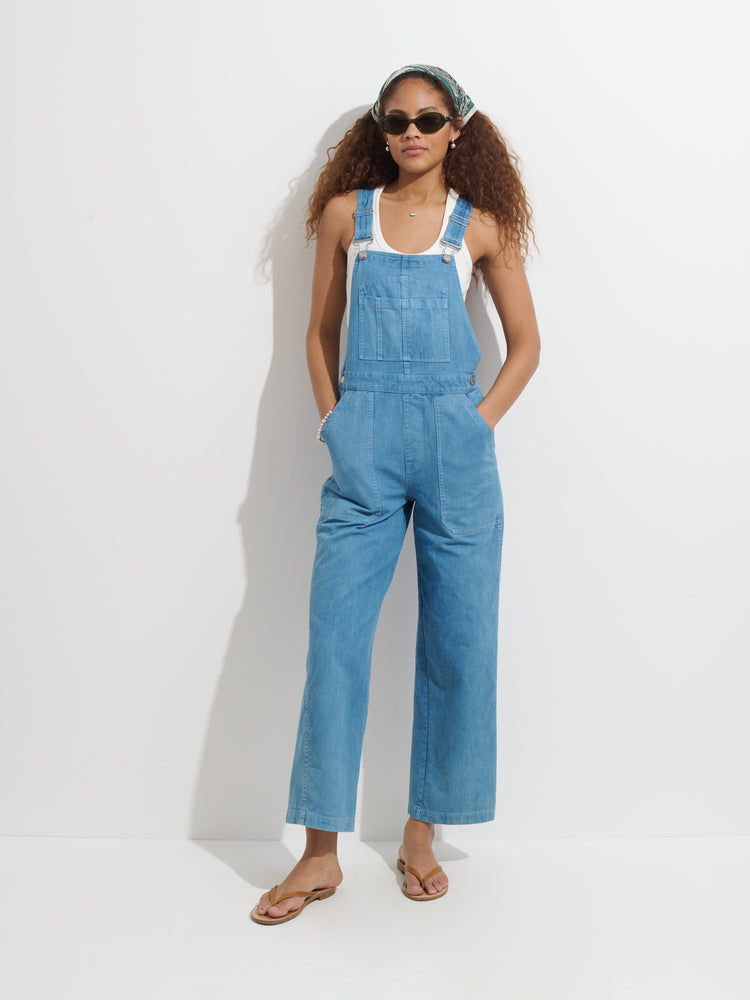Alex Mill Lili Overall In Botanical Dye Light Indigo