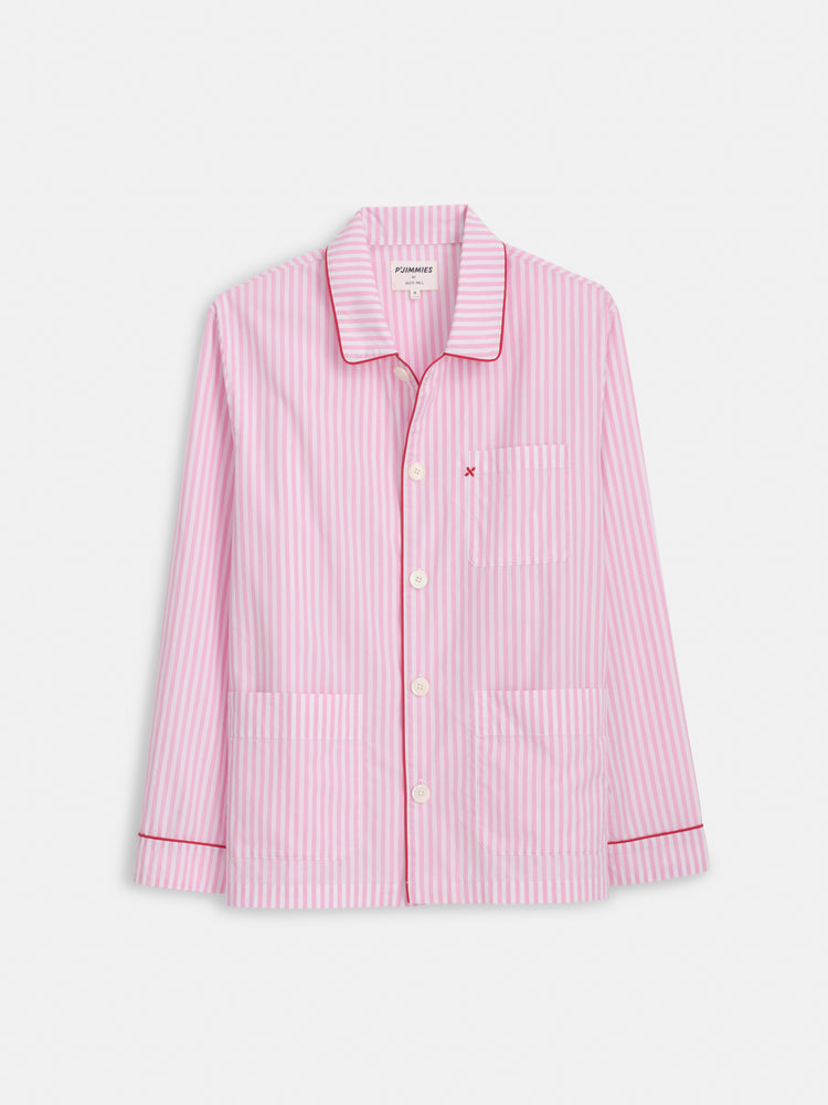 alex mill P'Jimmies Sleep Shirt In Stripe Pink Stripe