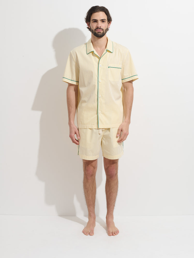 Alex Mill P'Jimmies Sleep Short In Stripe Yellow/White