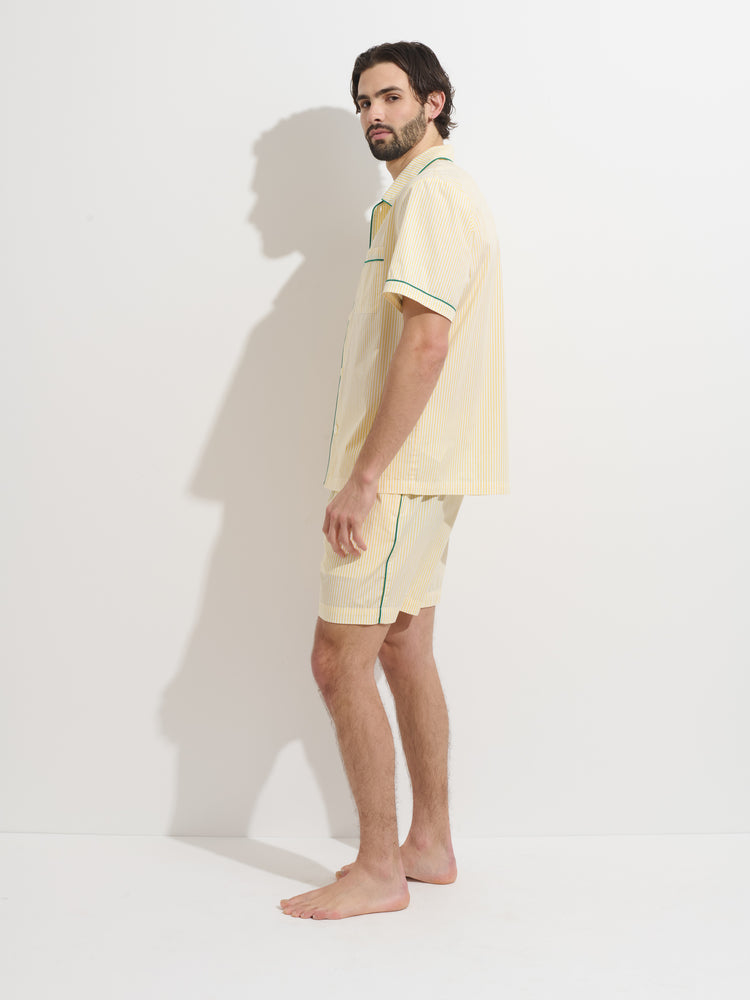 Alex Mill P'Jimmies Sleep Short In Stripe Yellow/White