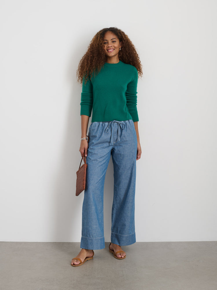 Alex Mill Riley Pant In Chambray Chambray Rinse Wash