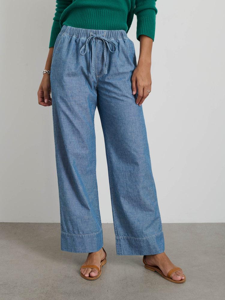 Alex Mill Riley Pant In Chambray Chambray Rinse Wash
