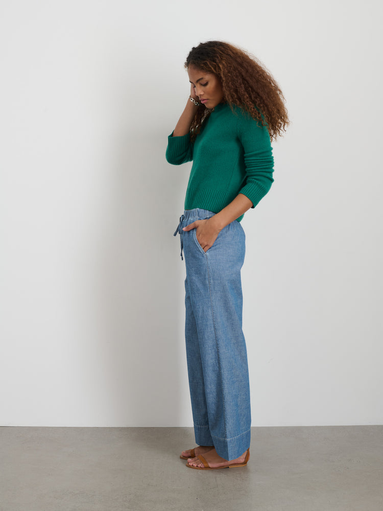 Alex Mill Riley Pant In Chambray Chambray Rinse Wash