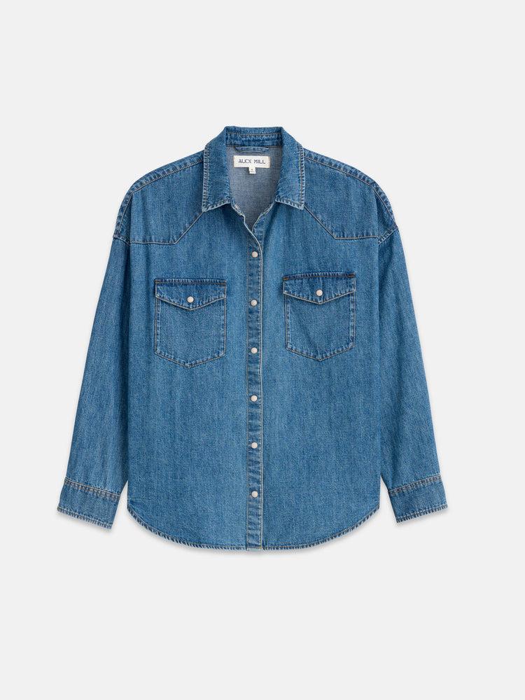 alex mill Santa Fe Shirt in Denim Santa Fe Medium Wash
