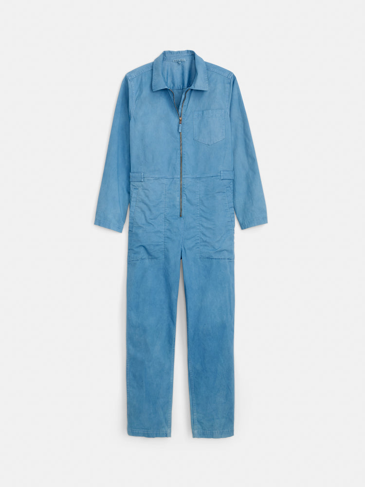 alex mill Standard Zip Jumpsuit In Botanical Dye Light Indigo