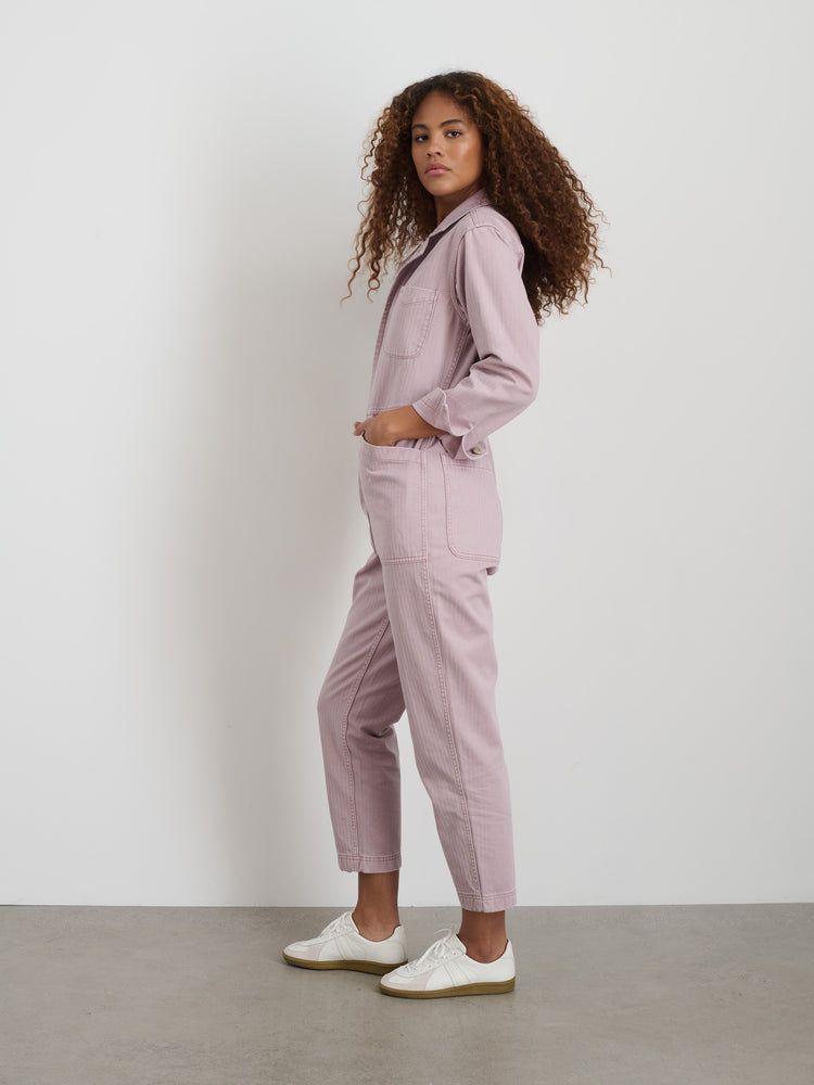Alex Mill Standard Zip Jumpsuit In Herringbone Thistle